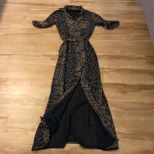 Snake print maxi dress